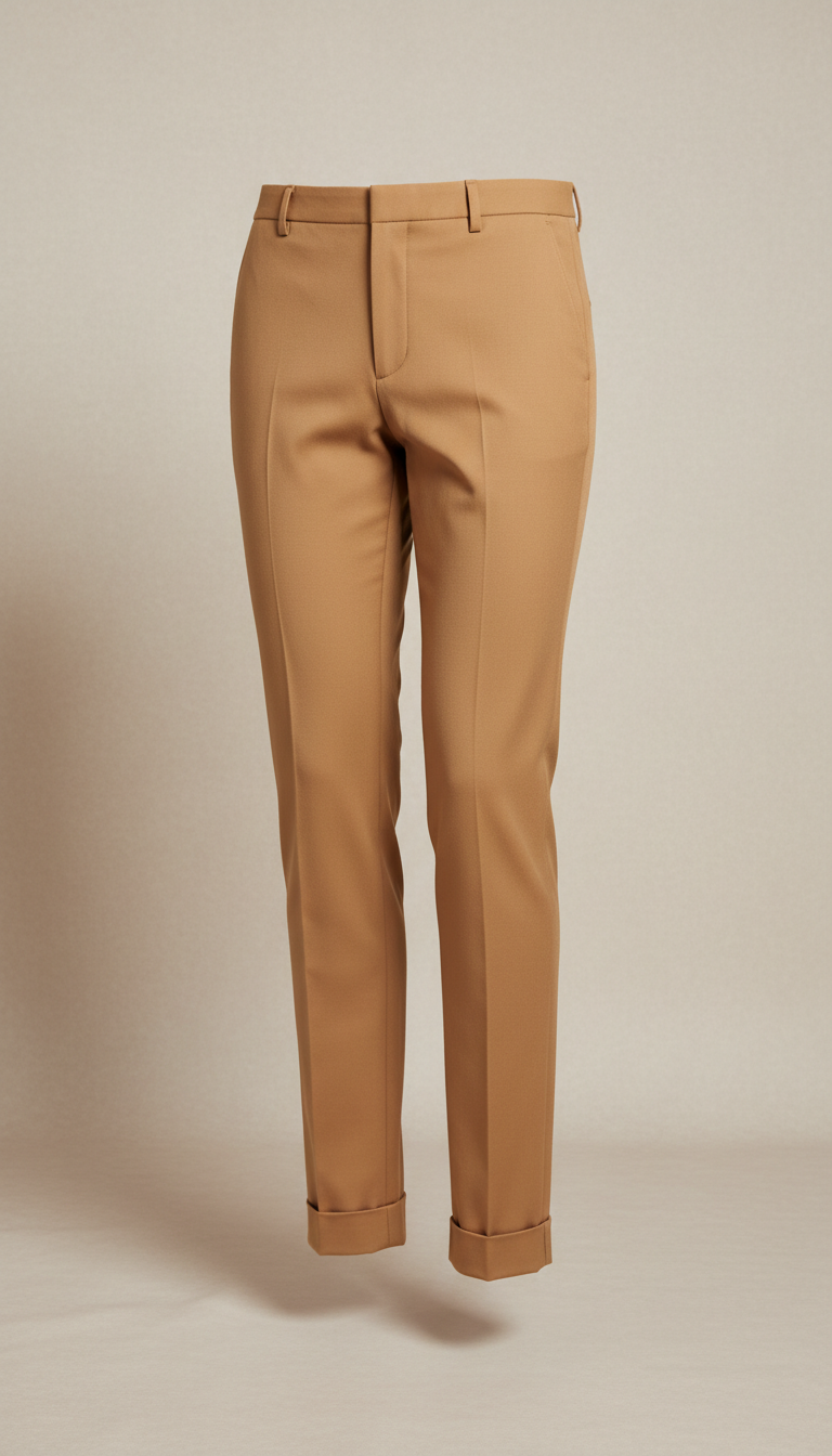 Slim-fit Camel Trousers